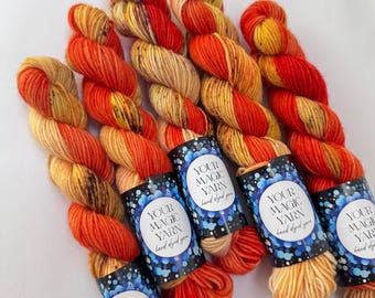 Handgefärbtes Garn, 20 g/80 m, Mini Skeins, Sockenwolle zum Stricken & Häkeln, Garnfarbe, Garn, Garn für Socken, Knäuel Mini