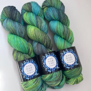 Hand dyed Painted Yarn, Perfect for Socks, 100g Skein, super soft yarn, merino blend, socks yarn, gift for a knitter, yarn, indie yarn
