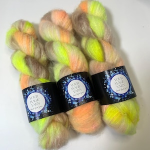 Hand dyed yarn baby alpaca, alpaca and merino, super soft yarn, gift for knitter, 50g skein, hand dyed paint yarn