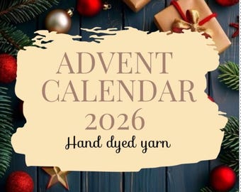 Pre-Order Christmas Yarn Advent Calendar 2026, Hand Dyed Sock 24 Mini Skeins, Holiday Mystery Box Gift for Knitter Crochet, fingering weight