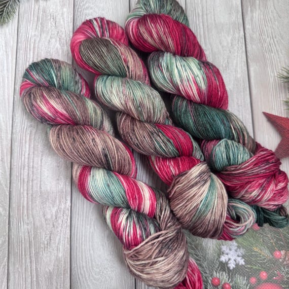 Hand dyed Yarn, Perfect for Socks, 100g Skein, super soft yarn, merino blend, socks yarn, gift for a knitter, indie yarn, handdyed yarn gift
