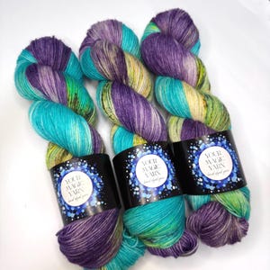 Hand dyed Painted Yarn, Perfect for Socks, 100g Skein, gift for Christmasе, merino blend, socks yarn, gift for a knitter, yarn