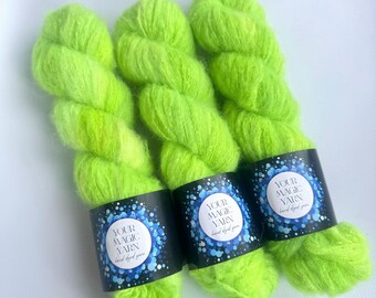 Hand dyed yarn baby alpaca, alpaca and merino, super soft yarn, gift for knitter, 50g skein, hand dyed paint yarn, green alpaca yarn
