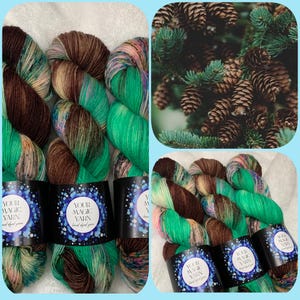 Hand Dyed Sock Yarn, Blue & Brown , 100g skeins-Fingering Weight, 4-ply, Merino Blend, Gift for a knitter, Knitted socks, gift for Mothers