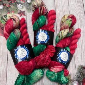 Handgefärbtes Farbgarn, Set 100g+20g, Perfekt für Socken, Geschenk für Mather, Merinomischung, Sockenwolle, Geschenk für eine Strickerin, buntes Garn