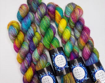 Handgefärbtes Garn, 20 g/80 m, Mini Skeins, Sockenwolle zum Stricken & Häkeln, Garnfarbe, Garn, Garn für Socken, Knäuel Mini