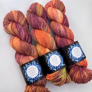 Hand dyed Painted Yarn, Perfect for Socks, 100g Skein, super soft yarn, merino blend, socks yarn, gift for a knitter, yarn, indie yarn