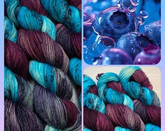 Colorful Weight Yarn for Socks - Hand Dyed Painted Yarn - 100g Skein-Merino nylon - Fingering Weight -gift for a knitter- knitted socks