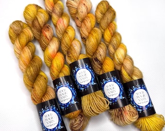 Hand Dyed Yarn, 20 g/80m, Mini Skeins, fingering weight, Sock Yarn for Knitting & Crochet, indie dyed yarn, yarn for socks