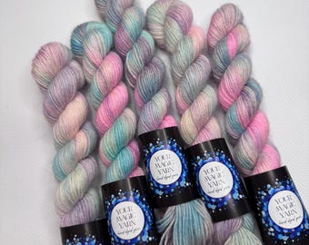 Handgefärbtes Garn, 20 g/80 m, Mini Skeins, Sockenwolle zum Stricken & Häkeln, Garnfarbe, Garn, Garn für Socken, Knäuel Mini