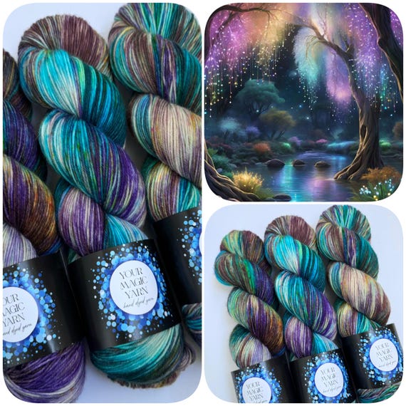 Colorful Yarn for Socks, Hand Dyed Painted Yarn, 100g Skein, Merino nylon, Fingering Weight, gift for a knitter, knitted socks, Wool