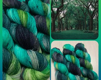 100g skeins, hand Dyed, Neon socks yarn, Fingering Yarn, Hand Painted, MCS, MCN, aran, wool yarn, green merino blend, gift for a knitter
