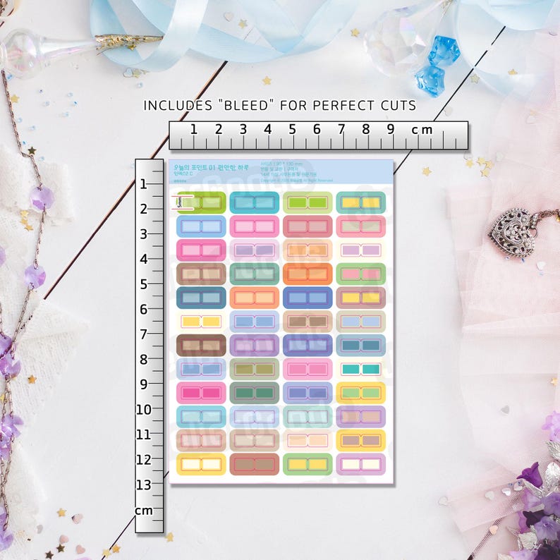 Aesthetic minimalist box tabs for indexing notebooks including SVG cut files and digital PNG formats for Goodnotes planners.