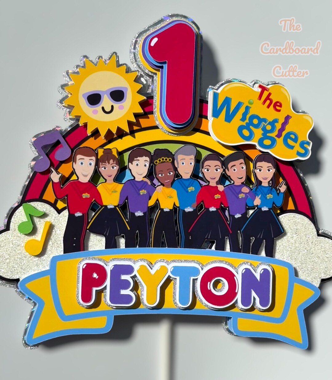 3D Wiggles Cake Topper Handmade Cardstock Party Decor Etsy — free download