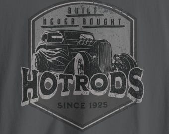 Hot Rod T-Shirt, Vintage Retro Car Tee, Rockabilly Garage Mechanic Gift