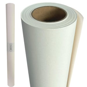 May include: A roll of white paper, with a label that reads "HAUTICO" on the side. The paper is tightly rolled, and the end of the roll is visible, showing the inner cardboard core. The paper appears to be smooth and of high quality.
