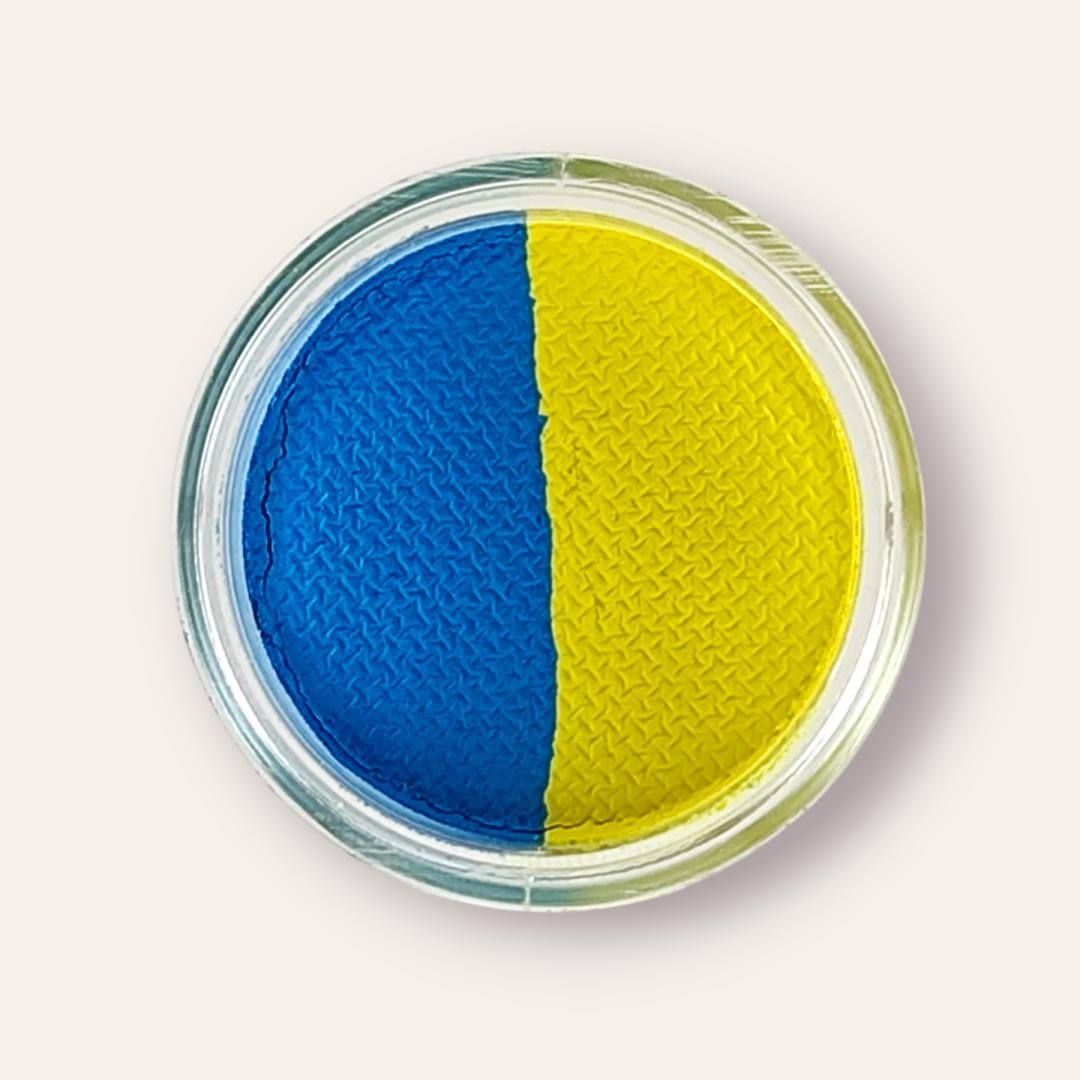 Adult Unisex Yellow Aqua Face And Body Paint