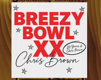 Breezy Bowl XX DTF Transfer, Chris Brown Inspired Music DTF, Chris Fan Gift,  Ready to Press Iron-On, Diy Hip-Hop Shirt, Ready to Press