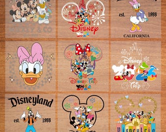 Disney 2026 DTF Transfers Ready To Press - Gift for Tee Shirt Sweatshirt,  Disneyland Group Dtf, Mickey And Minnie Family Trip Decals,