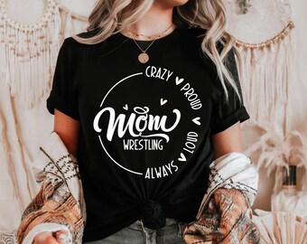 Mamá luchadora SVG PNG Camisa de mamá luchadora Svg Mamá luchadora ruidosa y orgullosa Svg Mamá de niños Svg Equipo de lucha Svg Temporada de lucha libre
