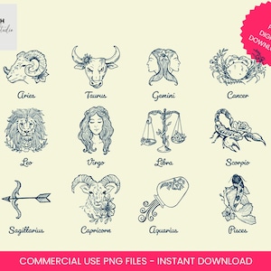 Zodiac Bundle Svg Dxf Eps Png, Astrology Svg, Zodiac Svg Designs, Horoscope SVG Bundle, Positive Zodiac shirts Svg, Zodiac Quotes, Zodiac
