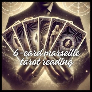 Lecture de tarot relationnelle – 6 cartes ! Révélez vos sentiments, vos intentions et l'avenir de votre lien avec cette puissante lecture du tarot de Marseille.