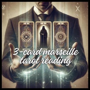Lecture express de tarot – 3 cartes ! Obtenez des réponses rapides et précises à vos questions sur l'amour, la carrière et la vie avec ce tarot de Marseille puissant !