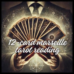 Grande lettura dei tarocchi - 12 carte! Ottieni una guida annuale o una profonda comprensione di amore, carriera e altro con questa potente stesura dei tarocchi di Marsiglia.