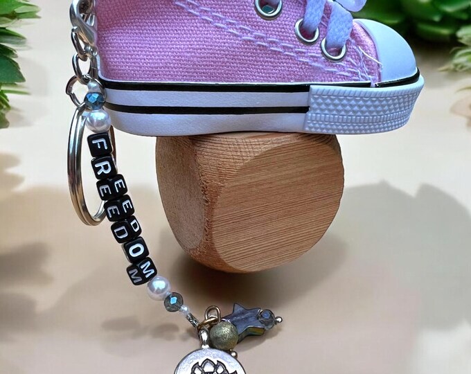 FREEDOM Keychain Bag Charm Converse Style Sneaker- 3 New Colors Chucks ...