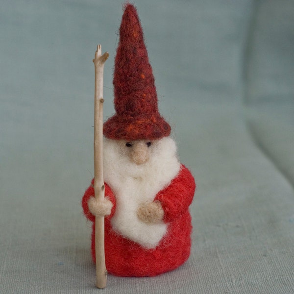 Needle Felted House Wizard