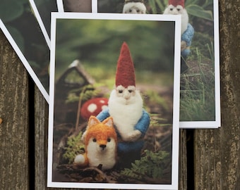 Gnome Holiday Greeting Cards - Pack of 5