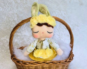 First Baby Doll, Rag Doll, Personalized Plush Doll, Easter Basket