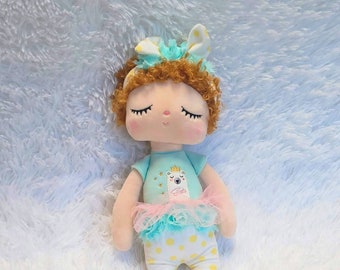 First Baby Doll, Personalized Rag Doll, Plush Doll, MeToo Angela Doll