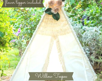 Playroom Decor, Neutral Teepee Tent