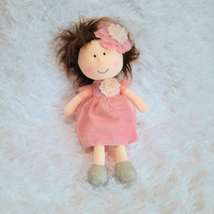 brown haired baby doll, dark hair doll, perfect first birthday gift