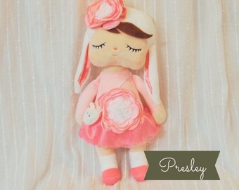 Ballerina Doll, Custom Baby Doll, Baby Shower Gift, First Baby Doll, Plush Doll
