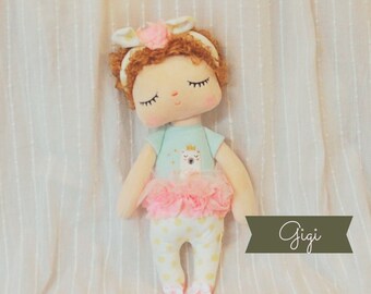 First Baby Doll, Rag Doll, Custom Rag Doll, Baby Shower Gift, Plush Doll, MeToo Angela Doll