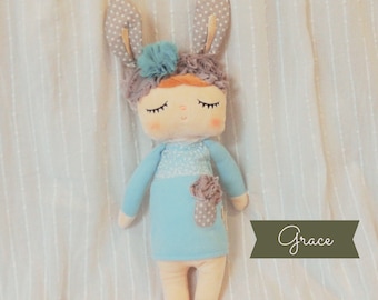 First Baby Doll, Rag Doll, Baby Shower Gift, Plush Doll, MeToo Angela Doll