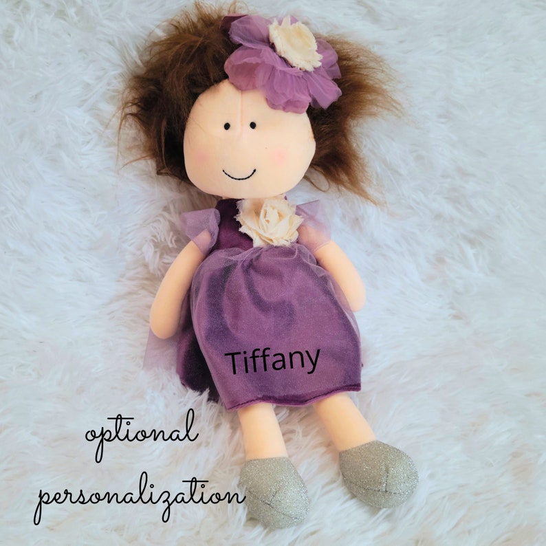 brown haired baby doll, dark hair doll, perfect first birthday gift image 4