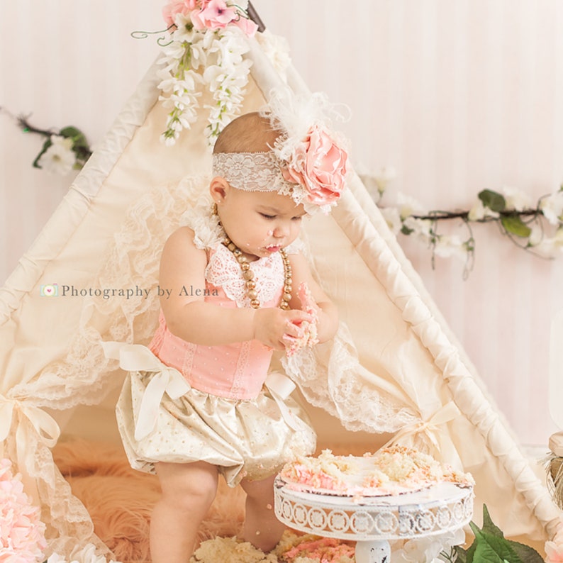 Teepee Tent with Lace Teepee with Mat BABY BIANCA image 5