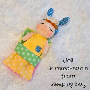 Small Waldorf Doll, Doll in Sleeping Bag image 5