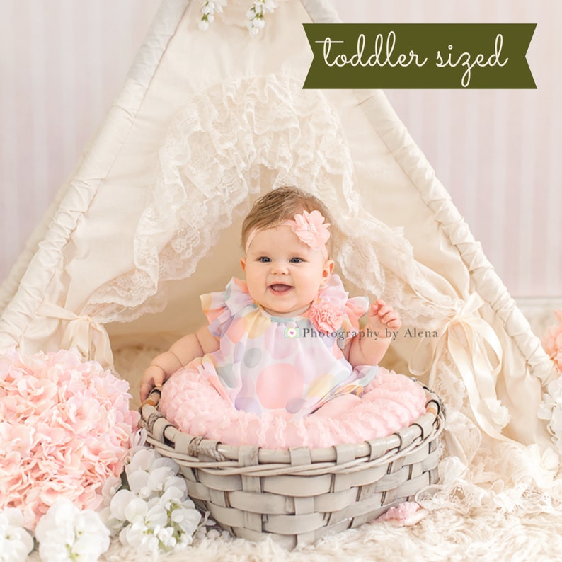 Teepee Tent with Lace Teepee with Mat BABY BIANCA image 1