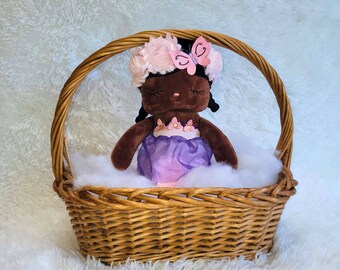 Black Rag Doll, African American doll, Easter Gift