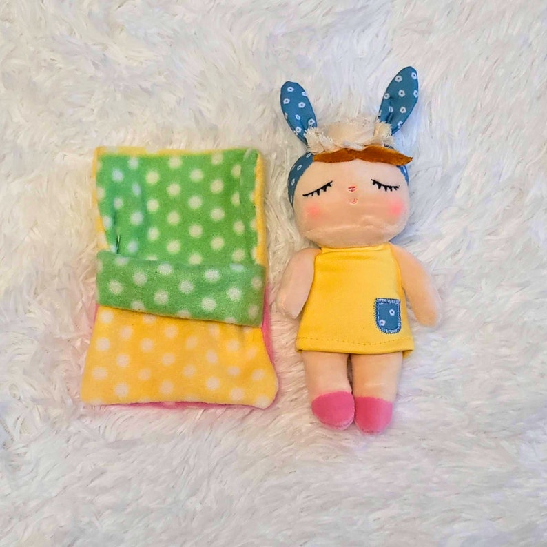 Small Waldorf Doll, Doll in Sleeping Bag image 6