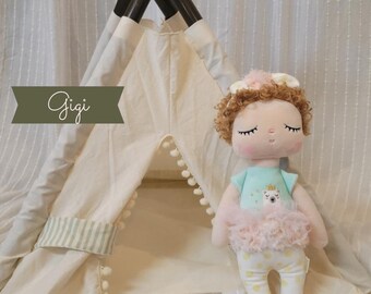 Plush Ballet Doll, Angela Doll, Babies First Gift, Custom Doll