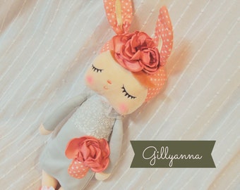 First Baby Doll, Rag Doll, Easter Gift, Baby Shower Gift, Plush Doll, MeToo Angela Doll