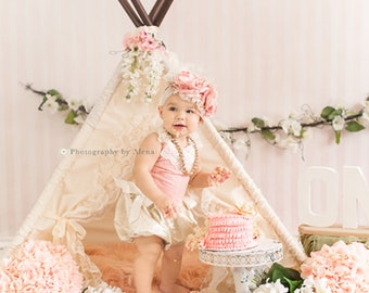 White Lace Girls Teepee Tent