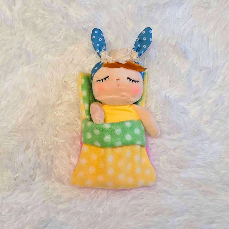 Small Waldorf Doll, Doll in Sleeping Bag image 4