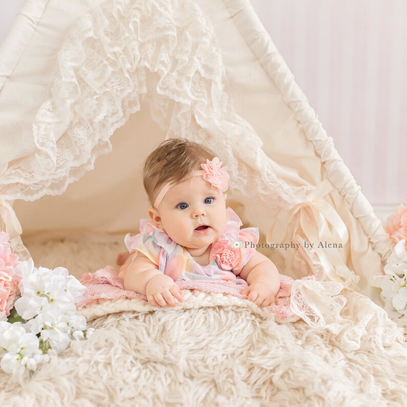 Teepee Tent with Lace Teepee with Mat BABY BIANCA image 3