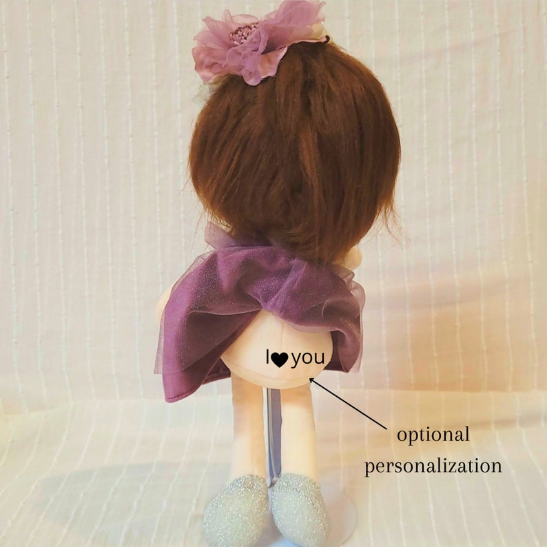 brown haired baby doll, dark hair doll, perfect first birthday gift image 5